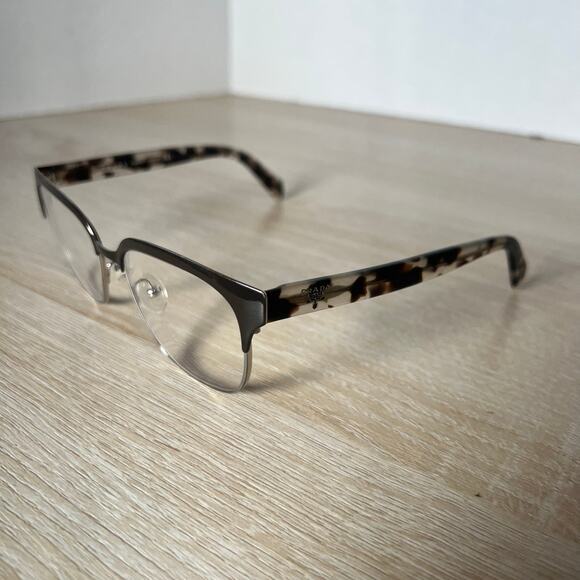 Prada VPR54S DHO-1O1 Eyeglasses Brown Tortoise Shell Frames 52-16-140 Italy - Picture 3 of 9